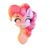 Size: 2500x2500 | Tagged: safe, artist:novabytes, pinkie pie, g4, bust, female, high res, portrait, simple background, solo, transparent background