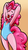 Size: 420x741 | Tagged: safe, artist:draneas, pinkie pie, earth pony, semi-anthro, g4, arm hooves, armpits, clothes, female, gradient background, one-piece swimsuit, solo, swimsuit, yawn