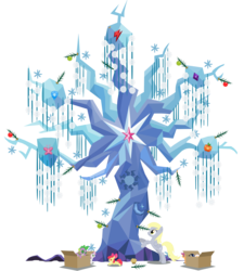 Size: 3833x4250 | Tagged: safe, artist:hardtobegod, apple bloom, derpy hooves, scootaloo, spike, sweetie belle, tree of harmony, pegasus, pony, g4, apple bloom plushie, bipedal, bipedal leaning, christmas, christmas tree, elements of harmony, female, happy new year, leaning, mare, merry christmas, new year, plushie, present, scootaloo plushie, simple background, spike plushie, sweetie belle plushie, transparent background, tree, vector