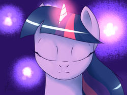 Size: 800x600 | Tagged: safe, artist:funnyfany, twilight sparkle, g4, eyes closed, female, fireworks, solo