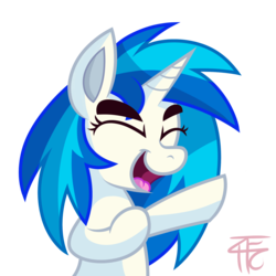 Size: 2000x2000 | Tagged: safe, artist:php92, dj pon-3, vinyl scratch, g4, eyebrows, female, high res, solo