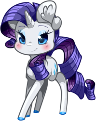 Size: 746x939 | Tagged: safe, artist:tidalwav-3, part of a set, rarity, g4, chibi, female, simple background, solo, transparent background