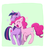 Size: 500x550 | Tagged: safe, artist:baekgup, pinkie pie, twilight sparkle, pony, g4, female, heart, lesbian, ship:twinkie, shipping