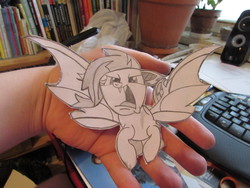 Size: 4000x3000 | Tagged: safe, artist:ocredan, fluttershy, g4, female, flutterbat, papercraft, photo, solo