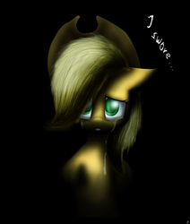 Size: 1024x1205 | Tagged: safe, artist:lupiarts, applejack, earth pony, pony, g4, crying, female, solo