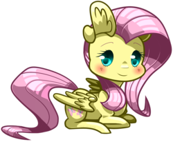 Size: 912x751 | Tagged: safe, artist:tidalwav-3, part of a set, fluttershy, g4, chibi, female, simple background, solo, transparent background