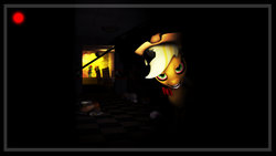 Size: 1024x576 | Tagged: safe, applejack, fluttershy, twilight sparkle, pony, robot, robot pony, five nights at aj's, g4, 3d, animatronic, applefreddy, crazy face, faic, female, five nights at freddy's, glowing eyes, gmod, looking at you, source filmmaker