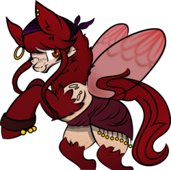 Size: 4502x4474 | Tagged: safe, artist:plone, artist:slimeprnicess, oc, oc only, oc:paprika, mothpony, original species, absurd resolution, romani, simple background, transparent background, vector