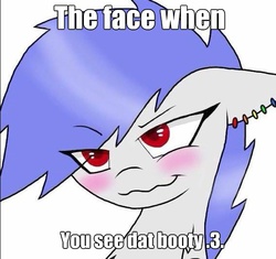 Size: 569x534 | Tagged: safe, artist:femalephonix06, oc, oc only, oc:melody silver, blushing, eyes on the prize, meme