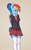 Size: 1200x1920 | Tagged: safe, artist:staggeredline, rainbow dash, anthro, g4, clothes, female, high ponytail, kneesocks, miniskirt, ponytail, school uniform, schoolgirl, skirt, smiling, solo, zettai ryouiki