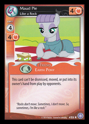 Size: 344x480 | Tagged: safe, enterplay, boulder (g4), maud pie, g4, my little pony collectible card game, the crystal games, ccg