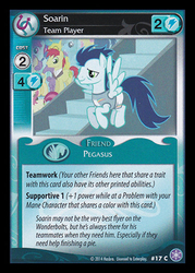 Size: 344x480 | Tagged: safe, enterplay, don neigh, fruit pack, lemon hearts, roseluck, ruby splash, soarin', equestria games (episode), g4, my little pony collectible card game, the crystal games, ccg, trading card