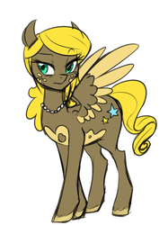 Size: 485x650 | Tagged: safe, artist:jitterbugjive, oc, oc only, oc:golden marble, pegasus, pony