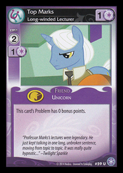 Size: 344x480 | Tagged: safe, enterplay, top marks, pony, unicorn, g4, my little pony collectible card game, the crystal games, ccg, male, reference, stallion, star trek