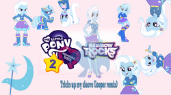 Size: 930x521 | Tagged: safe, trixie, equestria girls, g4, not enough trixie, sexiest pony alive, text, too many trixies, youtube link