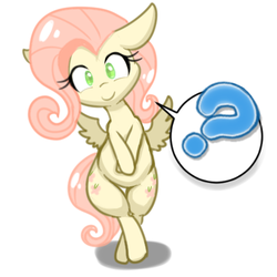 Size: 450x450 | Tagged: safe, artist:doubt, fluttershy, g4, female, plump, simple background, solo