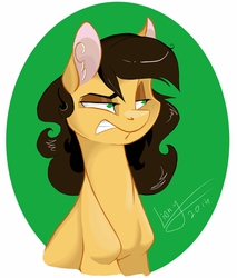 Size: 1632x1920 | Tagged: safe, artist:lionylioness, oc, oc only, earth pony, pony, grumpy, solo