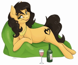 Size: 953x800 | Tagged: safe, artist:lionylioness, oc, oc only, earth pony, pony, solo, wine