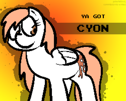 Size: 1000x800 | Tagged: safe, artist:pokehidden, oc, oc only, oc:cyon, pegasus, pony, looking back, ya got