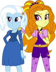 Size: 1000x1295 | Tagged: safe, artist:givralix, adagio dazzle, trixie, equestria girls, g4, my little pony equestria girls: rainbow rocks, duo, simple background, transparent background, vector