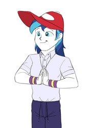 Size: 700x960 | Tagged: safe, artist:carnifex, shining armor, equestria girls, g4, coach, equestria girls-ified, hat, male, solo