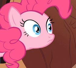 Size: 1204x1080 | Tagged: safe, screencap, pinkie pie, g4, pinkie apple pie, female, solo, stare