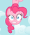 Size: 852x996 | Tagged: safe, screencap, pinkie pie, g4, pinkie apple pie, female, solo, upside down