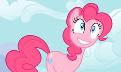 Size: 1291x767 | Tagged: safe, screencap, pinkie pie, g4, pinkie apple pie, cute, female, smiling, solo