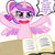 Size: 1000x1000 | Tagged: safe, artist:kuromi, princess cadance, g4, book, female, solo, teen princess cadance