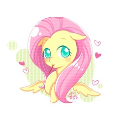 Size: 800x800 | Tagged: safe, artist:dun, fluttershy, pegasus, pony, g4, abstract background, bust, colored pupils, female, food, heart, pixiv, pocky, portrait, solo