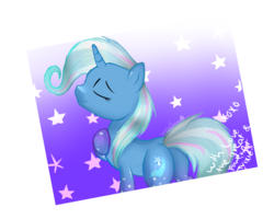 Size: 3500x2800 | Tagged: safe, artist:sugguk, trixie, pony, unicorn, g4, autograph, butt, female, high res, mare, plot, rainbow power, rainbow power-ified, simple background, solo, transparent background