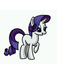 Size: 600x775 | Tagged: safe, rarity, g4, blank flank, female, raised hoof, solo