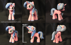 Size: 900x574 | Tagged: safe, artist:aplexpony, oc, oc only, pony, unicorn, braid, earring, female, figurine, mare, sculpture, solo