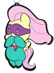 Size: 534x724 | Tagged: safe, artist:braffy, fluttershy, saddle rager, g4, power ponies (episode), chubby, female, power ponies, solo, strap