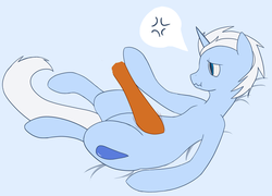 Size: 2835x2045 | Tagged: safe, artist:clair, oc, oc only, oc:frost bite, pony, unicorn, bellyrubs, high res, misleading thumbnail, solo