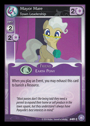 Size: 344x480 | Tagged: safe, mayor mare, card, ccg, crystal games, enterplay, female, mlp trading card game, solo