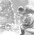 Size: 833x862 | Tagged: safe, artist:johnjoseco, pinkie pie, human, g4, christmas tree, cookie, grayscale, milk, monochrome, santa claus, sleeping, tree