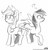 Size: 833x862 | Tagged: safe, artist:johnjoseco, applejack, rainbow dash, earth pony, pegasus, pony, g4, blushing, butt touch, feathermarking, female, grayscale, lesbian, mare, monochrome, never doubt tchernobog's involvement, ship:appledash, shipping