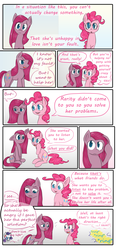 Size: 2480x5315 | Tagged: safe, artist:drhikari, pinkie pie, earth pony, pony, comic:dealing with depression, g4, comic, pinkamena diane pie