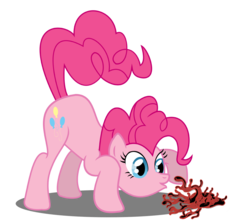 Size: 1052x938 | Tagged: safe, artist:gamerpen, pinkie pie, earth pony, pony, g4, carnage, crossover, female, imminent possession, male, mare, simple background, solo, spider-man, symbiote, this will end in tears and/or death, transparent background, xk-class end-of-the-world scenario