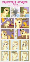 Size: 1800x3750 | Tagged: safe, artist:estories, oc, oc only, oc:alice goldenfeather, oc:comet, pegasus, phoenix, pony, comic:find yourself, g4, comic, mirror, solo, teleportation