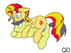 Size: 1094x808 | Tagged: safe, artist:quincydragon, comet tail, sunset shimmer, pony, unicorn, g4, duo, female, male, mare, ship:cometshimmer, shipping, simple background, stallion, straight, white background