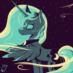 Size: 512x512 | Tagged: safe, artist:blastdown, princess luna, g4, female, limited palette, solo