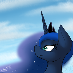 Size: 2000x2000 | Tagged: safe, artist:silverfox057, princess luna, g4, female, high res, solo