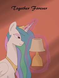 Size: 1950x2600 | Tagged: safe, artist:cyrix-s, princess celestia, g4, bedroom eyes, female, lamp, lamplestia, solo