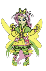Size: 1024x1591 | Tagged: safe, artist:pokecure123, fluttershy, equestria girls, g4, cure kindness, female, magical girl, precure, solo