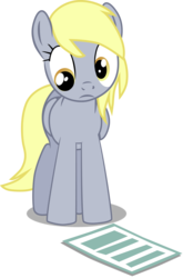 Size: 3575x5404 | Tagged: safe, artist:discorded, derpy hooves, pegasus, pony, g4, hurricane fluttershy, absurd resolution, female, looking down, looking up, mare, newspaper, simple background, solo, transparent background, vector