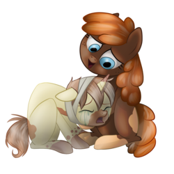 Size: 1000x1000 | Tagged: safe, artist:birb-o-fluff, oc, oc only, pony, crying, duo