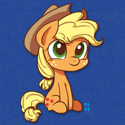 Size: 1569x1569 | Tagged: safe, artist:mrs1989, applejack, g4, chibi, cute, female, jackabetes, solo