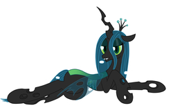 Size: 2048x1280 | Tagged: safe, artist:wan1357, queen chrysalis, changeling, changeling queen, g4, female, simple background, solo